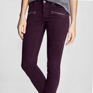 Paige purple Jane Zip Skinny Jeans Women Size 26